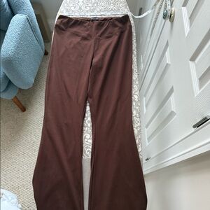 Naked Wardrobe Brown Flare Leggings